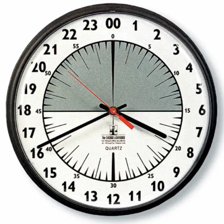 AbilityOne 6645013425314 SKILCRAFT 24-Hour Slimline Wall Clock - 12-3/4& Diameter, Brown - Analog - Quartz - One-stop shop for professional tools and equipment.