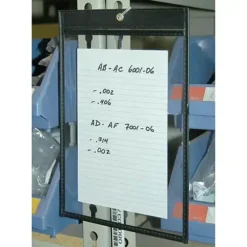 Aigner Label Holder JTH0609 Job Ticket Holder, 6 x 9 Inch, Clear, Black Edge, 25/Box - One-stop shop for professional tools and equipment.