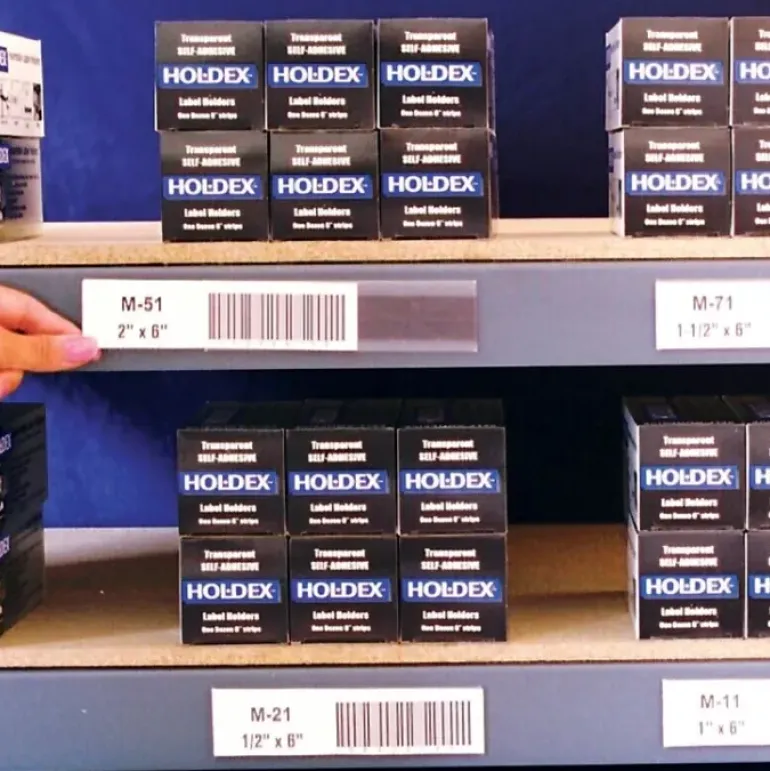 Aigner Label Holder L51 - HOL·DEX® Self-Adhesive Label Holder - 2& x 6& - Clear - 12/Box - One-stop shop for professional tools and equipment.