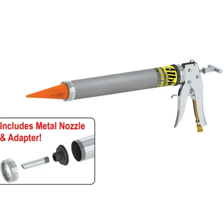 Albion Engineering DL-45-T27A 20oz Air-Powered Bulk Gun w/ Teflon Barrel and Orange Cone Nozzles - One-stop shop for professional tools and equipment.