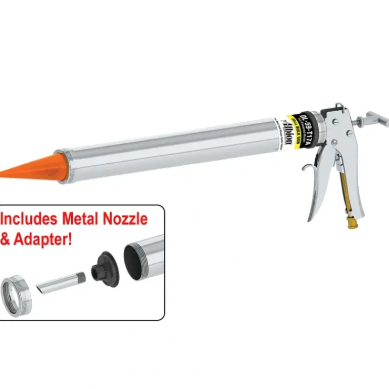 Albion Engineering DL-59-T17A 30oz Air-Powered Bulk Gun w/ Orange Cone Nozzles - One-stop shop for professional tools and equipment.