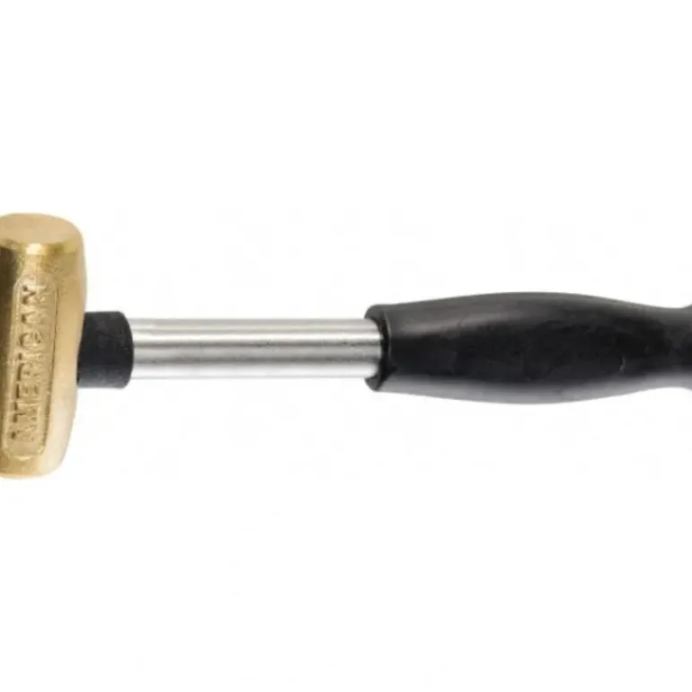 American Hammer AM3BRCG Non-Marring Hammer, 3 lb, 1-3/4& Face Dia, Brass Head - One-stop shop for professional tools and equipment.