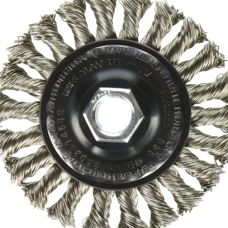 Bosch WB539 4& Wire Wheel, Full Cable Knotted, Ss, 5/8& X 11& Arbor - One-stop shop for professional tools and equipment.