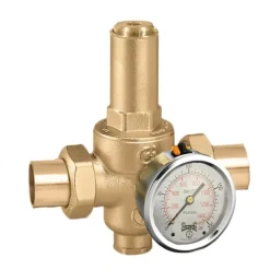 Caleffi 536073A 109 PressCal™ HP PRV High Range (90 - 150 PSI) Dual Union 1-1/4& sweat - One-stop shop for professional tools and equipment.