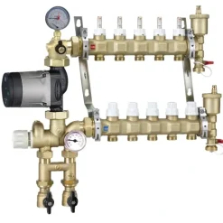Caleffi 1725D1AHE IN Low Temp Manifold mixing station 4-Ports, Alpha Pump Inverted - One-stop shop for professional tools and equipment.