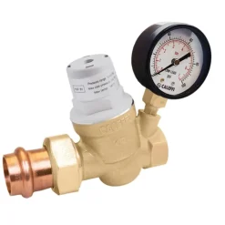 Caleffi 533641HA PressCal™ Compact PRV ASSE 1003, Single Union 1/2& Press union in, FNPT out, gauge - One-stop shop for professional tools and equipment.