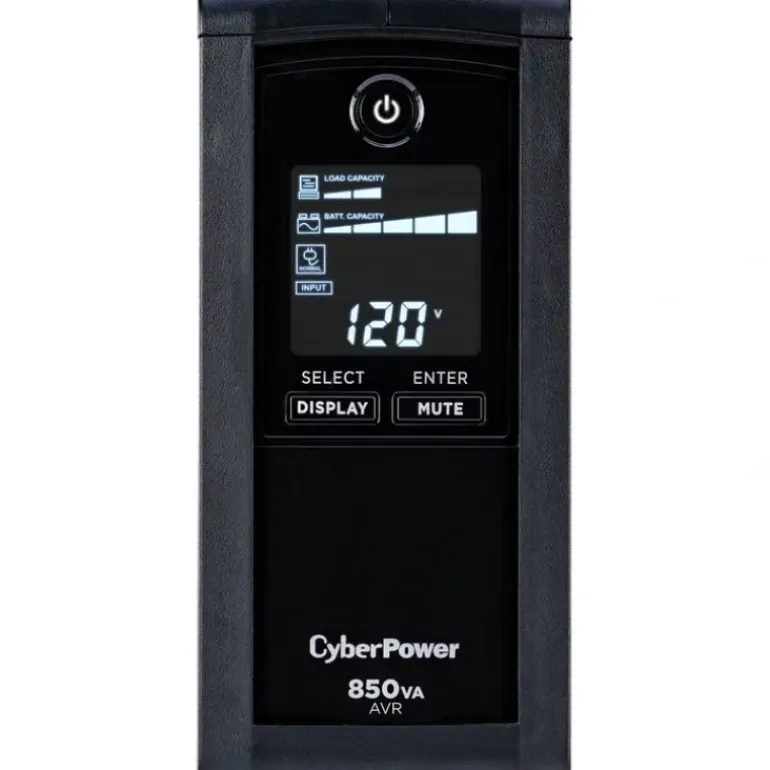 CyberPower Intelligent LCD CP850AVRLCD 850 VA Tower UPS - 850VA/510W - 1 Minute Full Load - 5 x NEMA 5-15R - Battery/Surge-protected, 4 x NEMA 5-15R - Surge-protected - One-stop shop for professional tools and equipment.