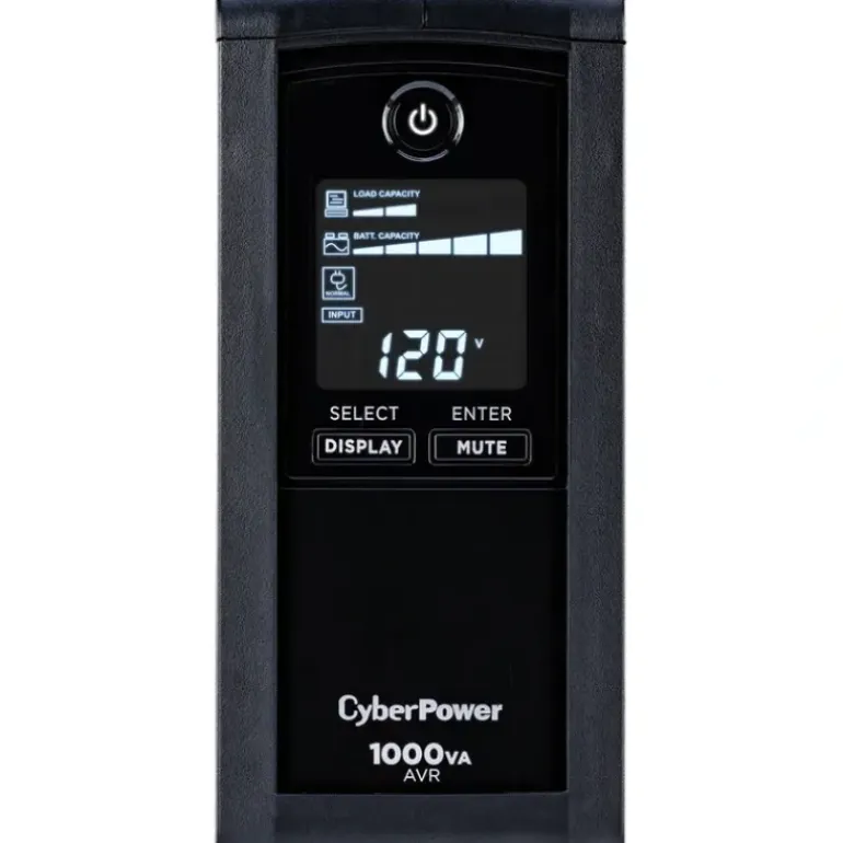CyberPower Intelligent LCD CP1000AVRLCD 1000VA Tower UPS - 1000VA/600W - 1 Minute Full Load - 4 x NEMA 5-15R - Surge-protected, 5 x NEMA 5-15R - Battery/Surge-protected - One-stop shop for professional tools and equipment.