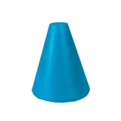 Dedeco 0085 Rubber Abrasive Cone - Tapered 1-1/2 x 1 - 1/4 Blue Extra Fine Silicon Carbide 1/Unit - One-stop shop for professional tools and equipment.