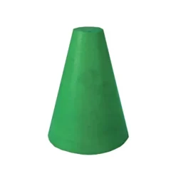 Dedeco 0083 Rubber Abrasive Cone - Tapered 1-1/2 x 1 - 1/4 Green Medium Silicon Carbide 1/Unit - One-stop shop for professional tools and equipment.