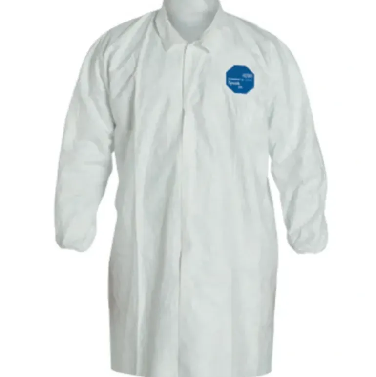 Dupont TY211S-M Tyvek Lab Coat Snap Front- Elastic Wrists (30 EA) - One-stop shop for professional tools and equipment.