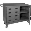 Durham 2221-95 MOBILE BENCH CABINET, 1 SHELF, 4 DRAWERS, 18-1/4 X 54-1/8 X 36-3/8 - One-stop shop for professional tools and equipment.