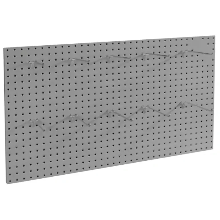 Durham 915-95 PEGBOARD PANEL, (10) 8³ HOOKS INCLUDED, WALL MOUNTABLE, GRAY - One-stop shop for professional tools and equipment.