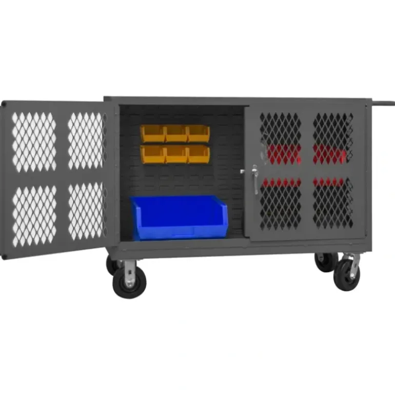 Durham PJ-2448-LP-95 DOUBLE SIDED CART WITH LOUVERED PANELS - One-stop shop for professional tools and equipment.