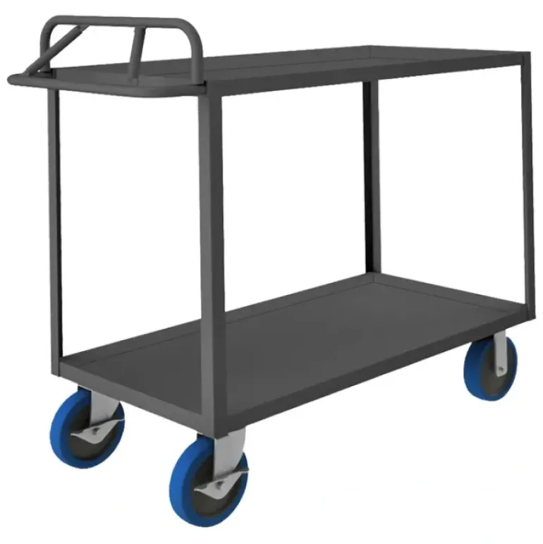 Durham RSCE-3060-2-ALD-8PUSB-95 STOCK CART, 2 SHELF, ERGONOMIC HANDLE, 30-1/4 X 66-1/4 X 40-3/4 - One-stop shop for professional tools and equipment.