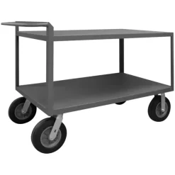 Durham RSCR306038ALD10SPN95 STOCK CART, 2 SHELF, RAISED HANDLE, 30-1/4 X 66-1/4 X 38-1/4 - One-stop shop for professional tools and equipment.