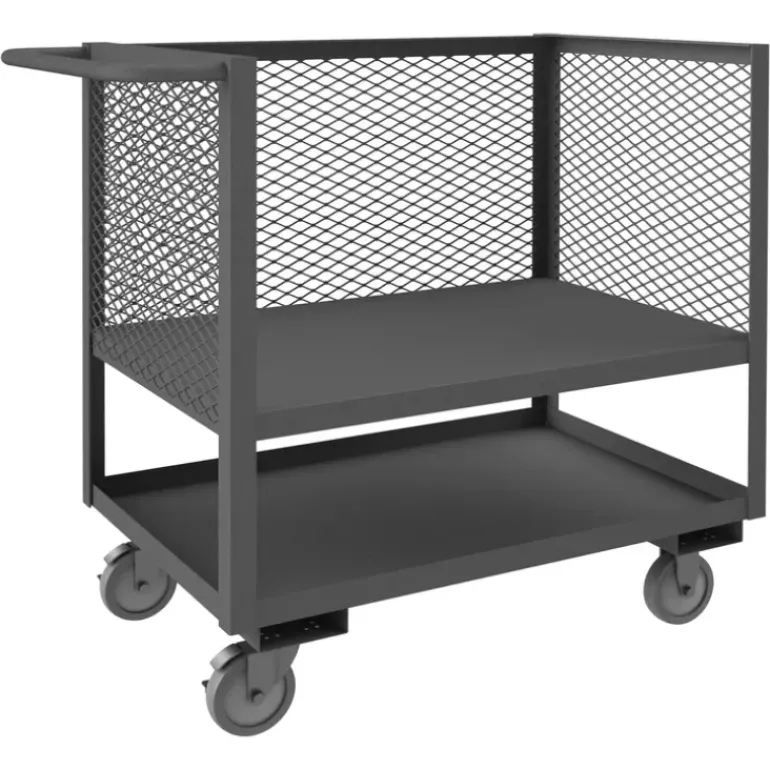 Durham 3SLT-EX1832-1.2K-95 3 SIDED LOW DECK TRUCK, MESH SIDES, 18 X 32, 1200 LBS. CAPACITY - One-stop shop for professional tools and equipment.