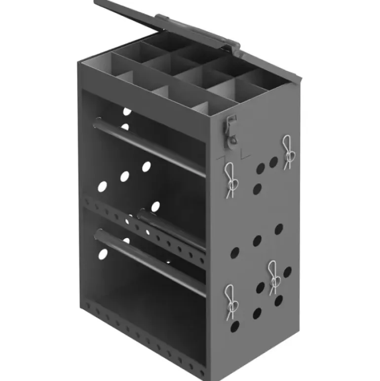 Durham 295-95 SMALL WIRE AND TERMINAL STORAGE CABINET, 4 RODS, INSERT WITH 12 COMPARTMENTS - One-stop shop for professional tools and equipment.