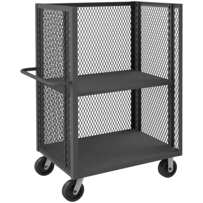 Durham 3ST-EX3660-1AS-95 3 SIDED MESH TRUCK, 1 ADJUSTABLE SHELF, 36 X 60 - One-stop shop for professional tools and equipment.