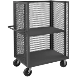 Durham 3ST-EX2436-1AS-95 3 SIDED MESH TRUCK, 1 ADJUSTABLE SHELF, 24 X 36 - One-stop shop for professional tools and equipment.