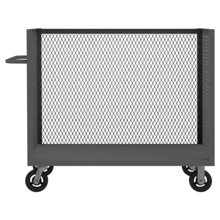 Durham 3ST-EX244843-6MR-95 3 SIDED MESH TRUCK, 1 BASE SHELF, 24 X 48 - One-stop shop for professional tools and equipment.