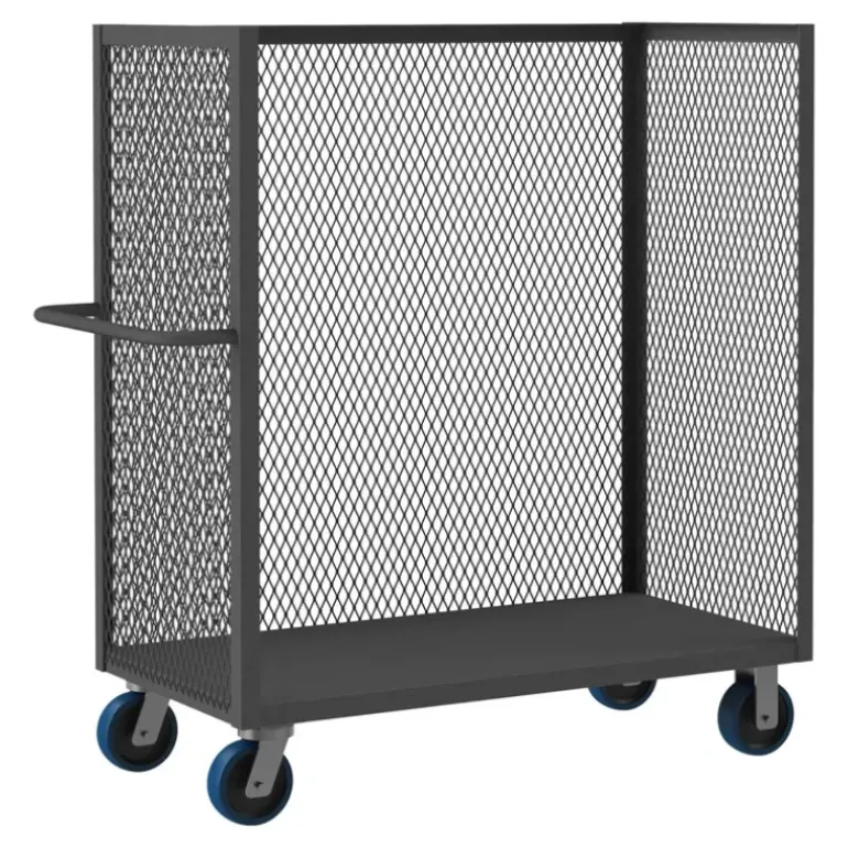 Durham 3ST-EX2448-6PU-95 3 SIDED MESH TRUCK, 1 BASE SHELF, 24 X 48 - One-stop shop for professional tools and equipment.