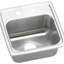 Elkay BLRQ1516 Lustertone® Classic Stainless Steel 15& x 15& x 7-1/8& Single Bowl Drop-in Bar Sink with Quick-clip and 3-1/2& Drain - One-stop shop for professional tools and equipment.