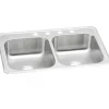 Elkay CR3322 Celebrity® Stainless Steel 33& x 22& x 7& Equal Double Bowl Drop-in Sink - One-stop shop for professional tools and equipment.
