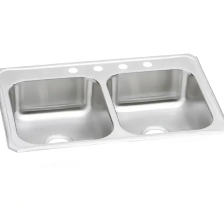 Elkay CR3322 Celebrity® Stainless Steel 33& x 22& x 7& Equal Double Bowl Drop-in Sink - One-stop shop for professional tools and equipment.