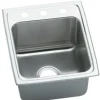 Elkay DLRQ252212 Lustertone® Classic Stainless Steel 25& x 22& x 12-1/8& Single Bowl Drop-in Sink with Quick-clip - One-stop shop for professional tools and equipment.