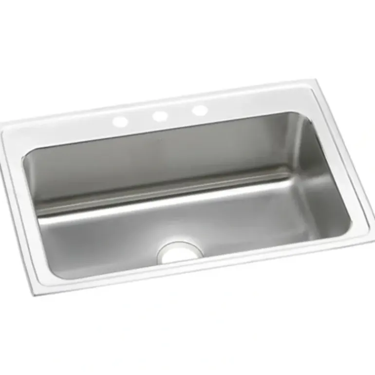 Elkay DLRS332210 Lustertone Classic Stainless Steel 33& x 22& x 10-1/8& Single Bowl Drop-in Sink - One-stop shop for professional tools and equipment.