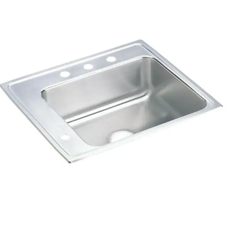 Elkay DRKAD222055L Lustertone® Classic Stainless Steel 22& x 19-1/2& x 5-1/2& Single Bowl Drop-in Classroom ADA Sink - One-stop shop for professional tools and equipment.