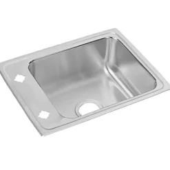 Elkay DRKAD221755 Lustertone® Classic Stainless Steel 22& x 17& x 5-1/2& Single Bowl Drop-in Classroom ADA Sink - One-stop shop for professional tools and equipment.