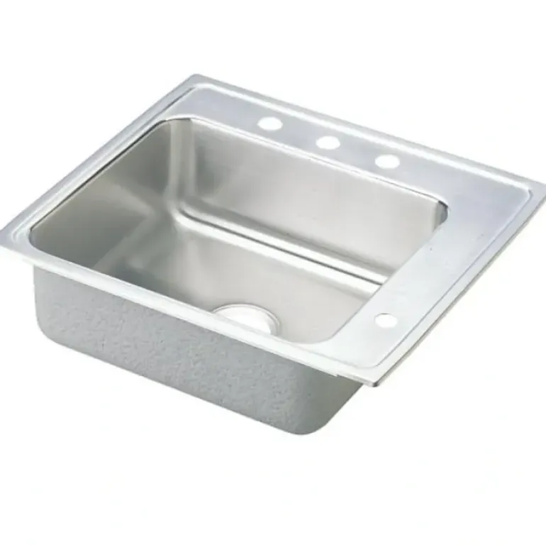 Elkay DRKAD222060R Lustertone® Classic Stainless Steel 22& x 19-1/2& x 6& Single Bowl Drop-in Classroom ADA Sink - One-stop shop for professional tools and equipment.