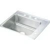 Elkay DRKR2522R Lustertone® Classic Stainless Steel 25& x 22& x 7-5/8& Single Bowl Drop-in Classroom Sink - One-stop shop for professional tools and equipment.