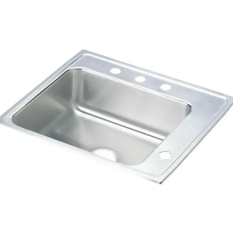 Elkay DRKR2220R Lustertone® Classic Stainless Steel 22& x 19-1/2& x 7-1/2& Single Bowl Drop-in Classroom Sink - One-stop shop for professional tools and equipment.
