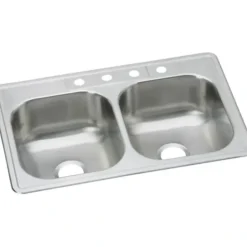Elkay DSEW1023322 Dayton® Stainless Steel 33& x 22& x 8-1/16& Equal Double Bowl Drop-in Sink (10 Pack) - One-stop shop for professional tools and equipment.
