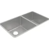 Elkay ECTRU32179RT Crosstown® 18 Gauge Stainless Steel 31-1/2& x 18-1/2& x 9& 60/40 Double Bowl Undermount Sink - One-stop shop for professional tools and equipment.