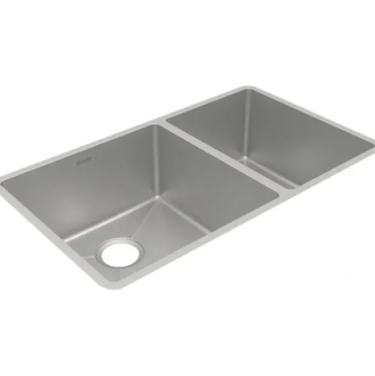 Elkay ECTRU32179RT Crosstown® 18 Gauge Stainless Steel 31-1/2& x 18-1/2& x 9& 60/40 Double Bowl Undermount Sink - One-stop shop for professional tools and equipment.