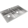 Elkay ECTSRAD3322601 Crosstown® 18 Gauge Stainless Steel 33& x 22& x 6&, Equal 1-Hole Double Bowl Dual Mount ADA Sink - One-stop shop for professional tools and equipment.
