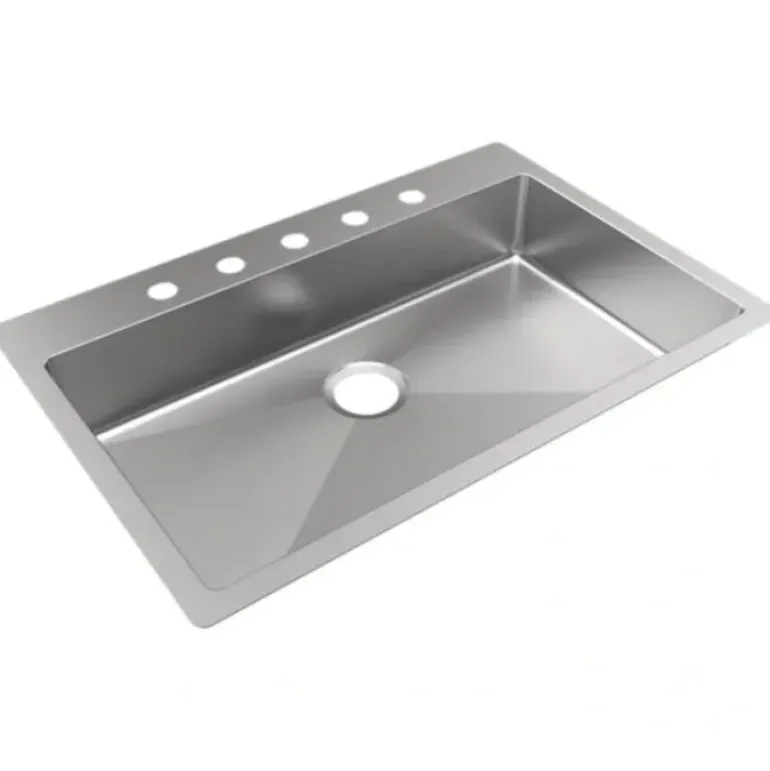 Elkay ECTSRSAD3322605 Crosstown® 18 Gauge Stainless Steel 33& x 22& x 6& 5-Hole Single Bowl Dual Mount ADA Sink - One-stop shop for professional tools and equipment.