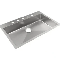 Elkay ECTSRSAD3322601 Crosstown® 18 Gauge Stainless Steel 33& x 22& x 6& 1-Hole Single Bowl Dual Mount ADA Sink - One-stop shop for professional tools and equipment.