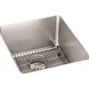 Elkay ELUHH1616TPDBG Lustertone Iconix® 16 Gauge Stainless Steel 18-1/2& x 18-1/2& x 9& Single Bowl Undermount Sink Kit with Perfect Drain® - One-stop shop for professional tools and equipment.