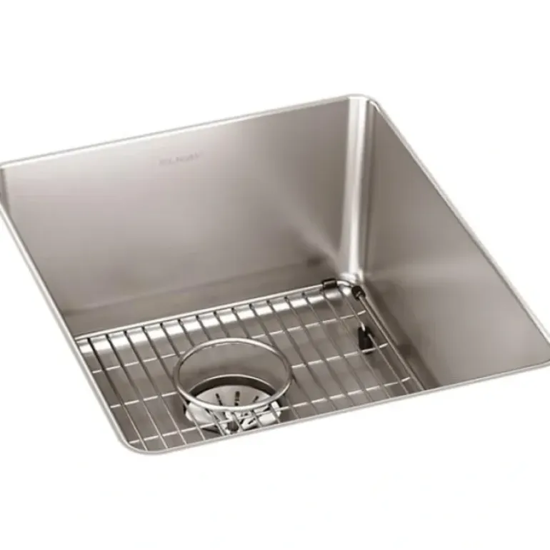 Elkay ELUHH1616TPDBG Lustertone Iconix® 16 Gauge Stainless Steel 18-1/2& x 18-1/2& x 9& Single Bowl Undermount Sink Kit with Perfect Drain® - One-stop shop for professional tools and equipment.