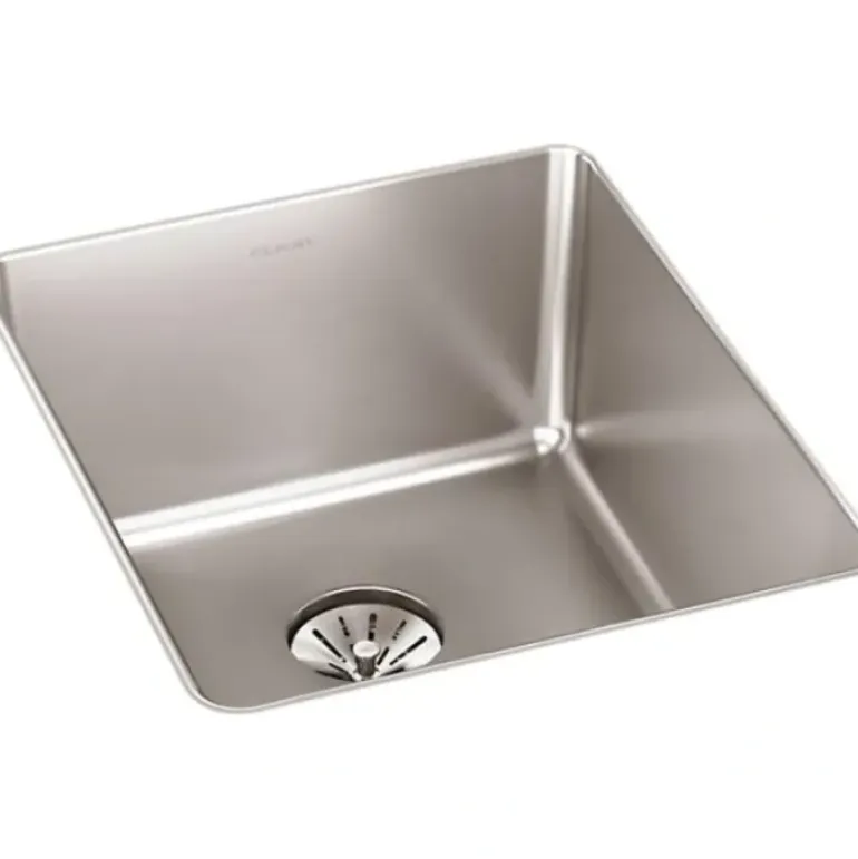 Elkay ELUHH1616TPD Lustertone Iconix® 16 Gauge Stainless Steel 18-1/2& x 18-1/2& x 9& Single Bowl Undermount Sink with Perfect Drain® - One-stop shop for professional tools and equipment.