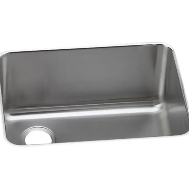 Elkay ELUH231712L Lustertone® Classic Stainless Steel 25-1/2& x 19-1/4& x 12& Single Bowl Undermount Sink with Left Drain - One-stop shop for professional tools and equipment.