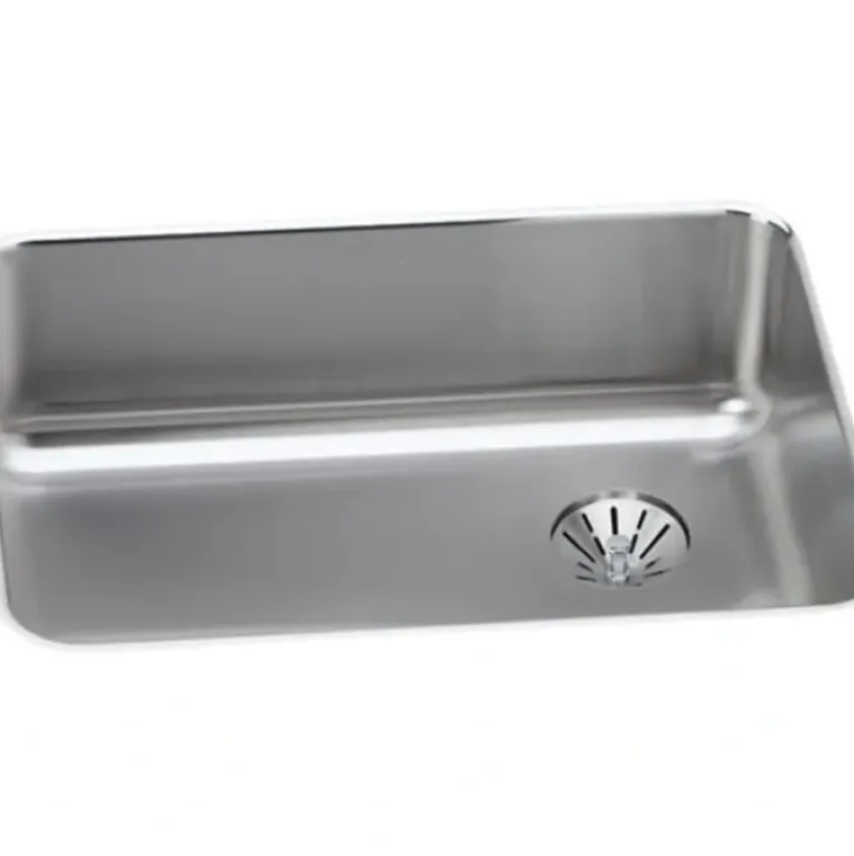 Elkay ELUH2317RPD Lustertone® Classic Stainless Steel 25-1/2& x 19-1/4& x 8& Single Bowl Undermount Sink with Right Perfect Drain® - One-stop shop for professional tools and equipment.