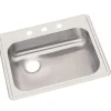 Elkay GE12522L Dayton® Stainless Steel 25& x 22& x 5-3/8& Single Bowl Drop-in Sink with Left Drain - One-stop shop for professional tools and equipment.