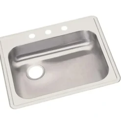 Elkay GE12522L Dayton® Stainless Steel 25& x 22& x 5-3/8& Single Bowl Drop-in Sink with Left Drain - One-stop shop for professional tools and equipment.