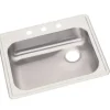 Elkay GE12522R Dayton® Stainless Steel 25& x 22& x 5-3/8& Single Bowl Drop-in Sink with Right Drain - One-stop shop for professional tools and equipment.
